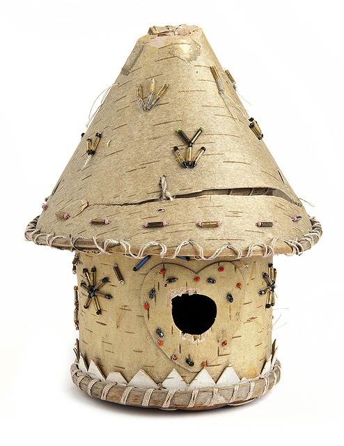 Ojibwe birchbark birdhouse, Cass Lake, Not earlier than 1920 - Not later than 1960.