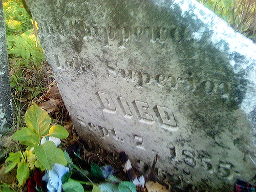 Grave of Bez Hike - Chief of the Chippewas, Madeline Island.