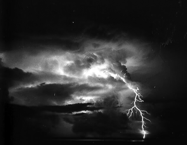 Cloud to ground lightning.