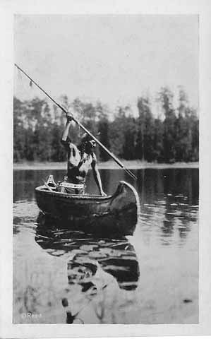 Indian spearing fish, 1925