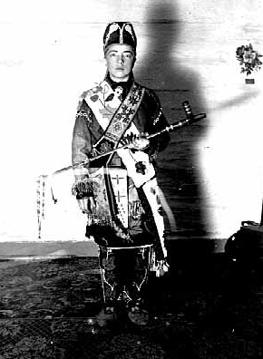 Chippewa costume, White Earth, 1920.