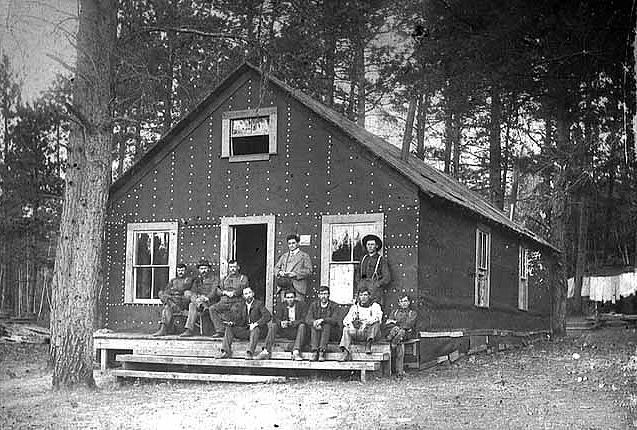 Ball Club Hotel on the Eastern Minnesota Railroad, Ball Club, 1900.