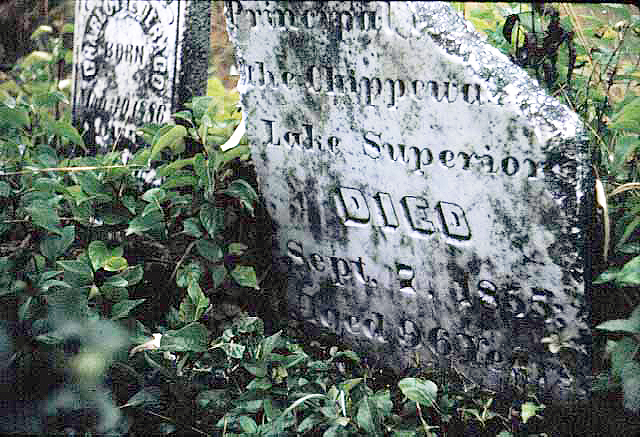 Grave of Bez Hike -- Chief of the Chippewas, Madeline Island.