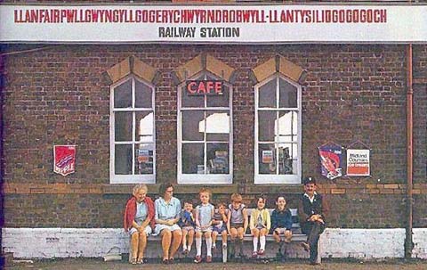 Llanfairpwllgwyngyllgogerychwyrndrobwyll-llantysiliogogogoch, the longest city name in the world.