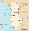 Thumbnail map of Albania.