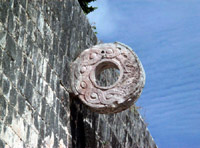 Ballcourt goal, Chichen Itza, Mexico