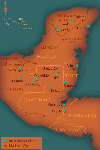 Map of Major Mayan Archaeological Sites