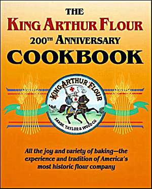 King Arthur Flour bicentennial cookbook, with altered logo.
