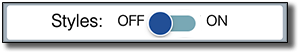 Screenshot: Styles toggle switch in the 'OFF' position.