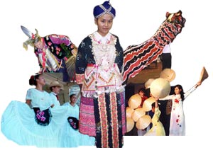 A collage of many different cultures