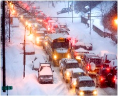 congested traffic on freeway