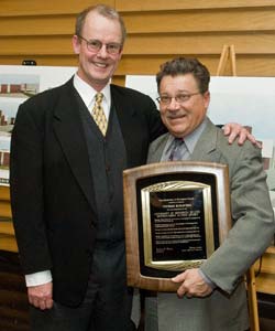 Representative Tom Rukavina with UMD Vice Chancellor Greg Fox.