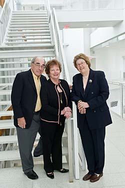 Joel and Sharon Labovitz and Chancellor Kathryn A Martin.