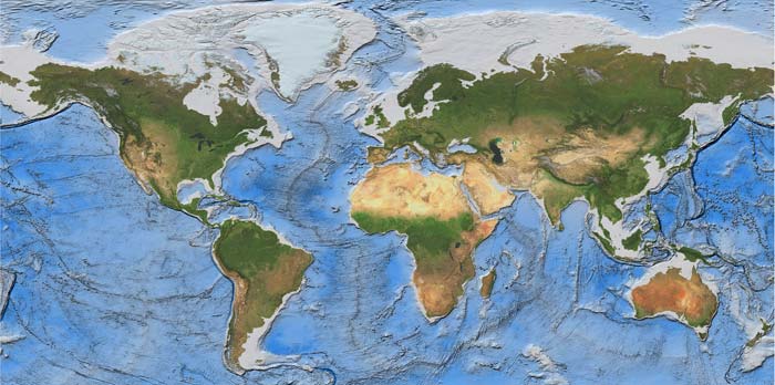 World map.