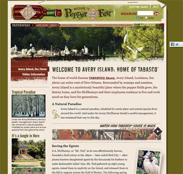 tabasco site page