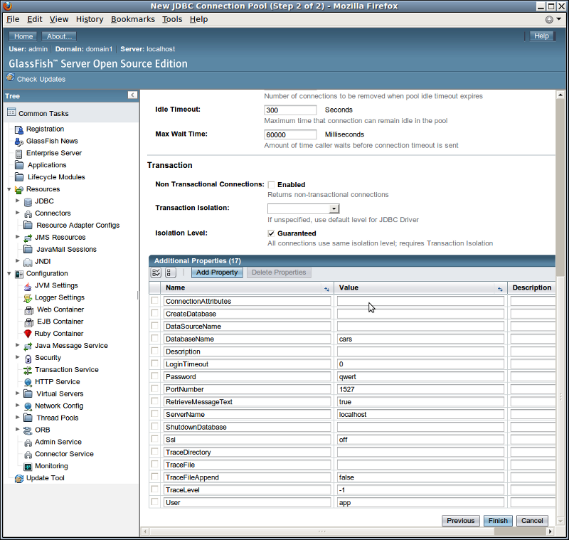 Creating a Connection Pool