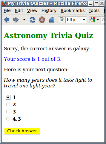 Display of quiz.xhtml 4