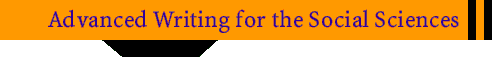 Advanced Writing for Social Sciences