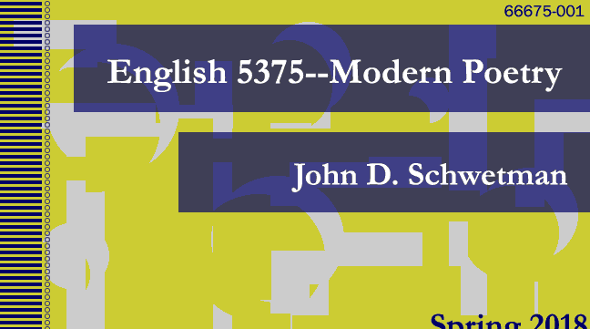 Spring 2018 English 5375