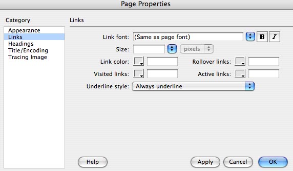 Properties Dialog Box