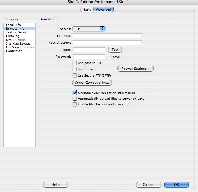 Remote Site Information