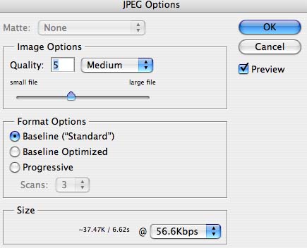 File Size Dialog Box