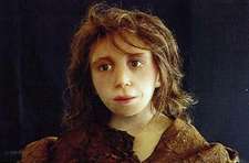 4 year old Neanderthal girl based on 
	  computer modelling from fossil remains 