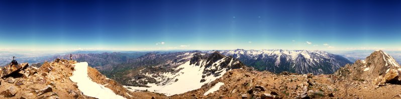 Panorama from Eastern Peak of Broads Fork Twins